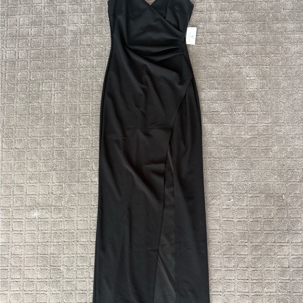 Wildfox Black Sleeveless Wrap-Front Maxi Dress